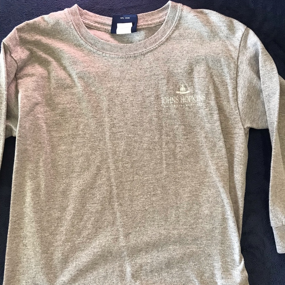 John Hopkins Kids gray long sleeve tee